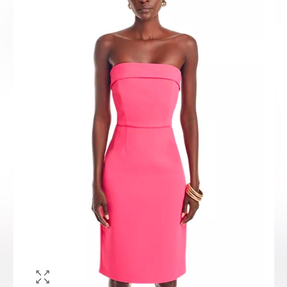 NWT French Connection Harry Strapless Suiting Dress in Raspberry Sorbet